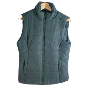 Aeropostale Women's Remixed Down Green Puffer Vest W/ Pockets Size Medium